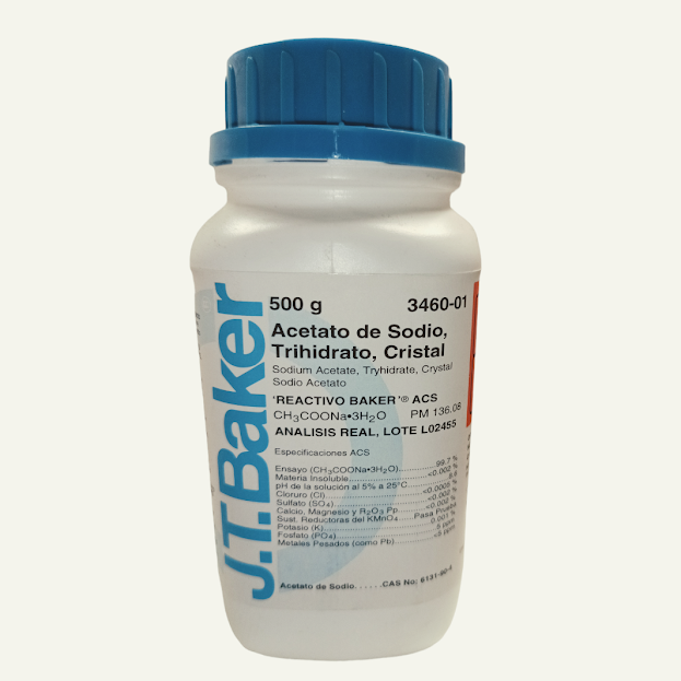 Acetato de sodio trihidatado cristal